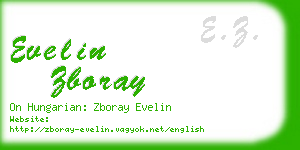 evelin zboray business card